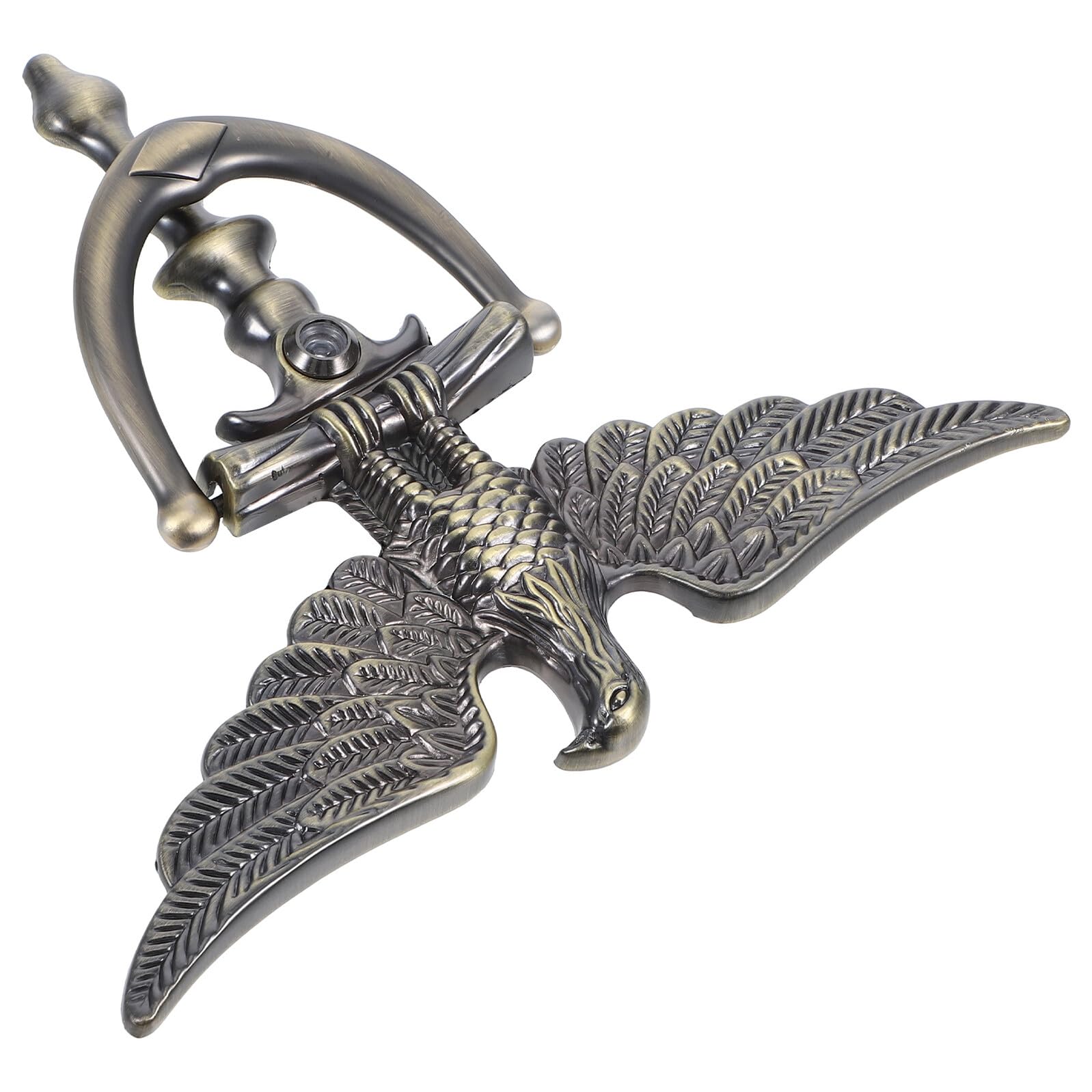 Heurtoir de porte de sécurité robuste en zinc avec tête d'aigle intégrée