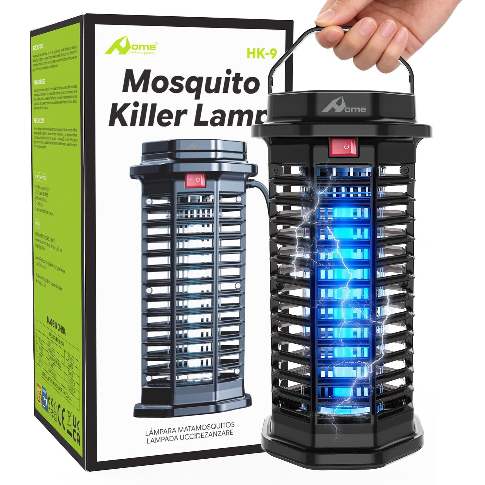 4200V Insektenvernichter elektrisch, UV-Falle gegen Mücken und Fliegen | 15W Mückenlampe, 7-mm-Sicherheitsgitter, IPX4 wasserdicht, chemiefrei, ideal für Garten, Balkon & Schlafzimmer