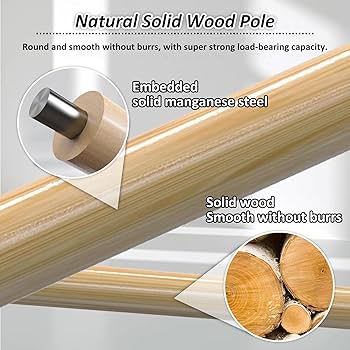 バレエ　バー Amazon | Vita VibeバレエBarre – shd72-w – 6 ft。従来木製