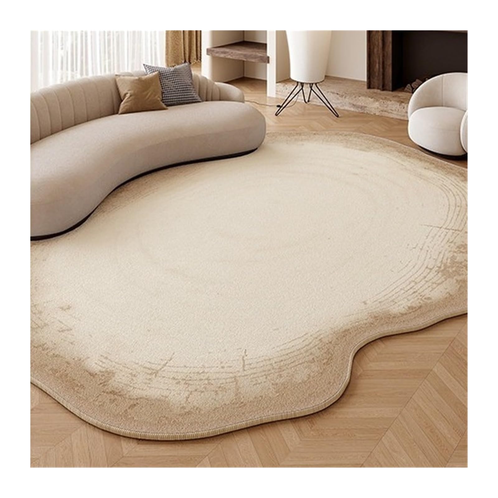 Tapis Forme Irrégulière Grand tapis de décoration salon forme irrégulière