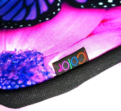 Miniatura 4 de icolor 14.5-15.6 pulgadas lona portátil manga bolsa mensajero hombro caso - mariposa púrpura