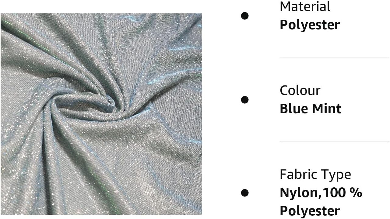 Shimmer Moonlight Glitter Nylon Multi Purpose Stardust Sparkly Shiny Bling Decorations Dress Craft Backdrop Decor Fabric Material 58" - Image 4