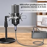 MOSWAG Kabel Mikrofonowy XLR na Jack 3,5 mm, Adapter Pozłacany, Kompatybilny z Komputerem, Głośnikiem, Mikrofonem, Kartą Dźwiękową (3 m)
