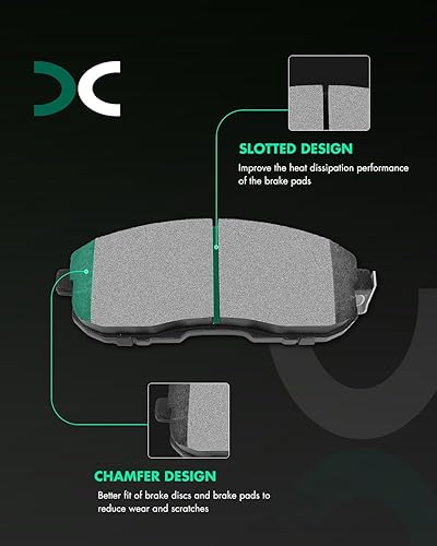 Miniatura 2 de SCITOO D815 Ceramic Brake Pads Sets Front Fit For Toyota MR2,For Nissan Maxima,For Nissan Altima,For Nissan 350Z,For Nissan Sentra,For Nissan