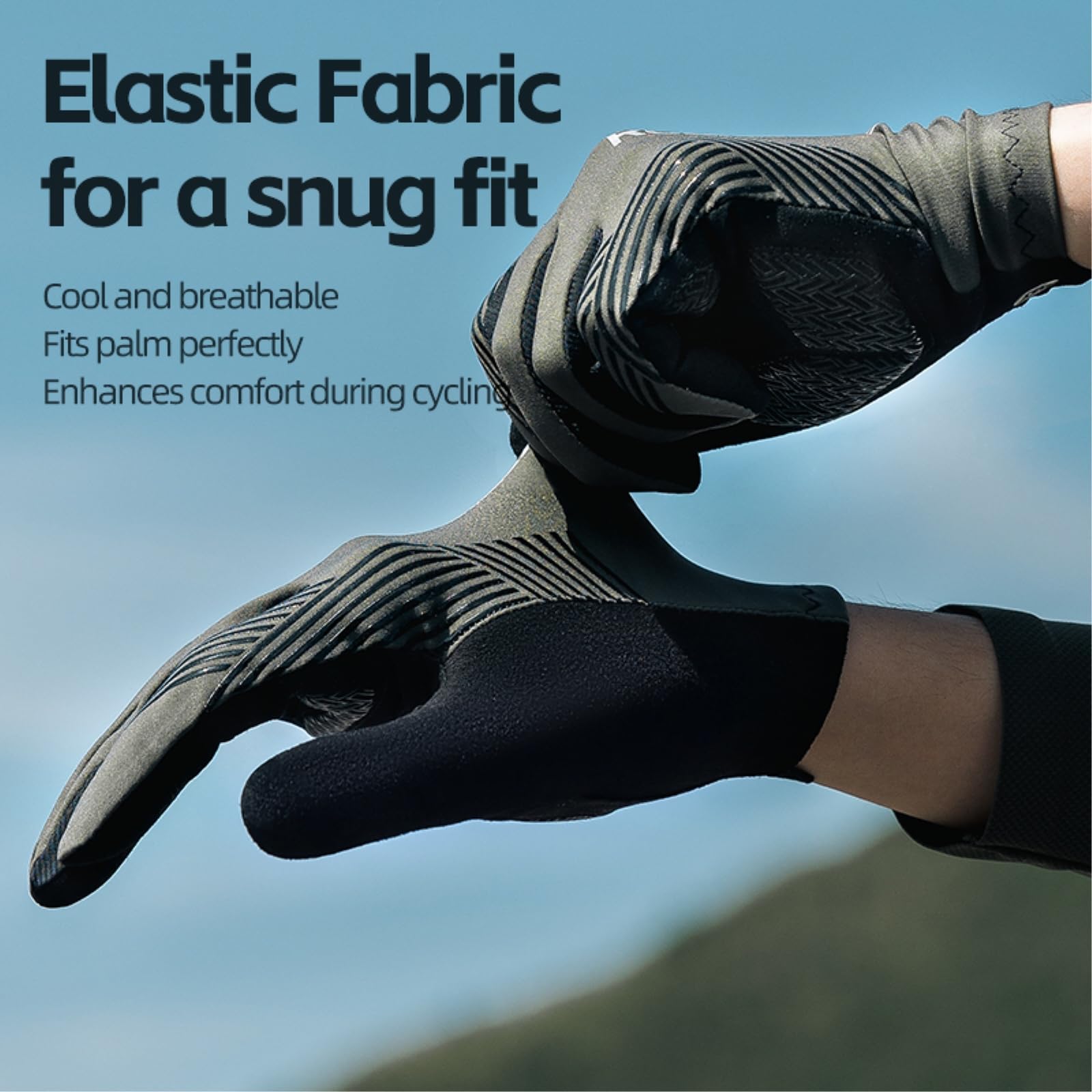 Guantes De Ciclismo Verano, Antideslizantes para Bicicletas Montaña Y Carretera Transpirables-Green-XXL