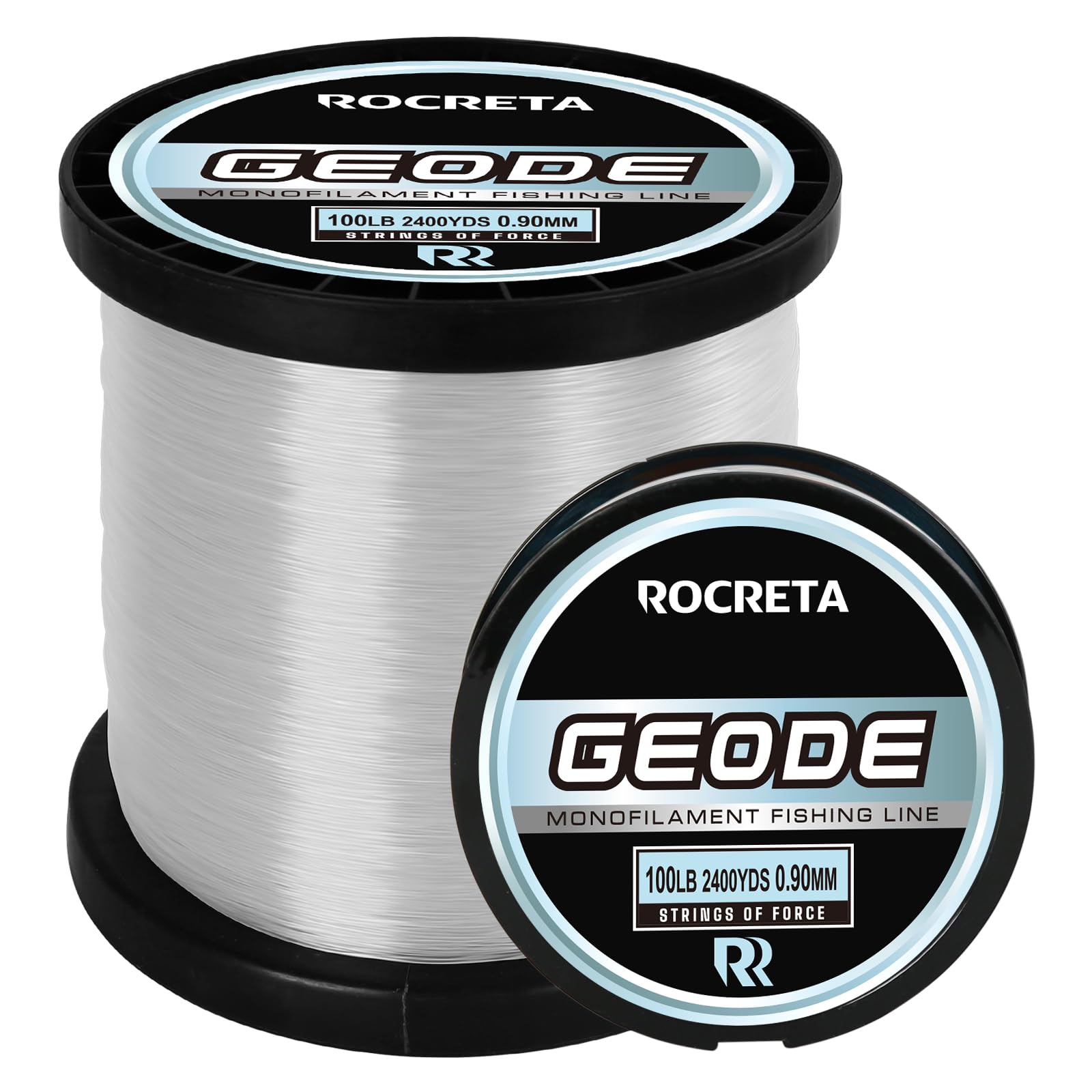 ROCRETA Geode Monofilament Fishing Line - Premium Resistant Nylon Mono Fishing Line 3-100lb - Superior Freshwater & Saltwater Mono Leader Materials