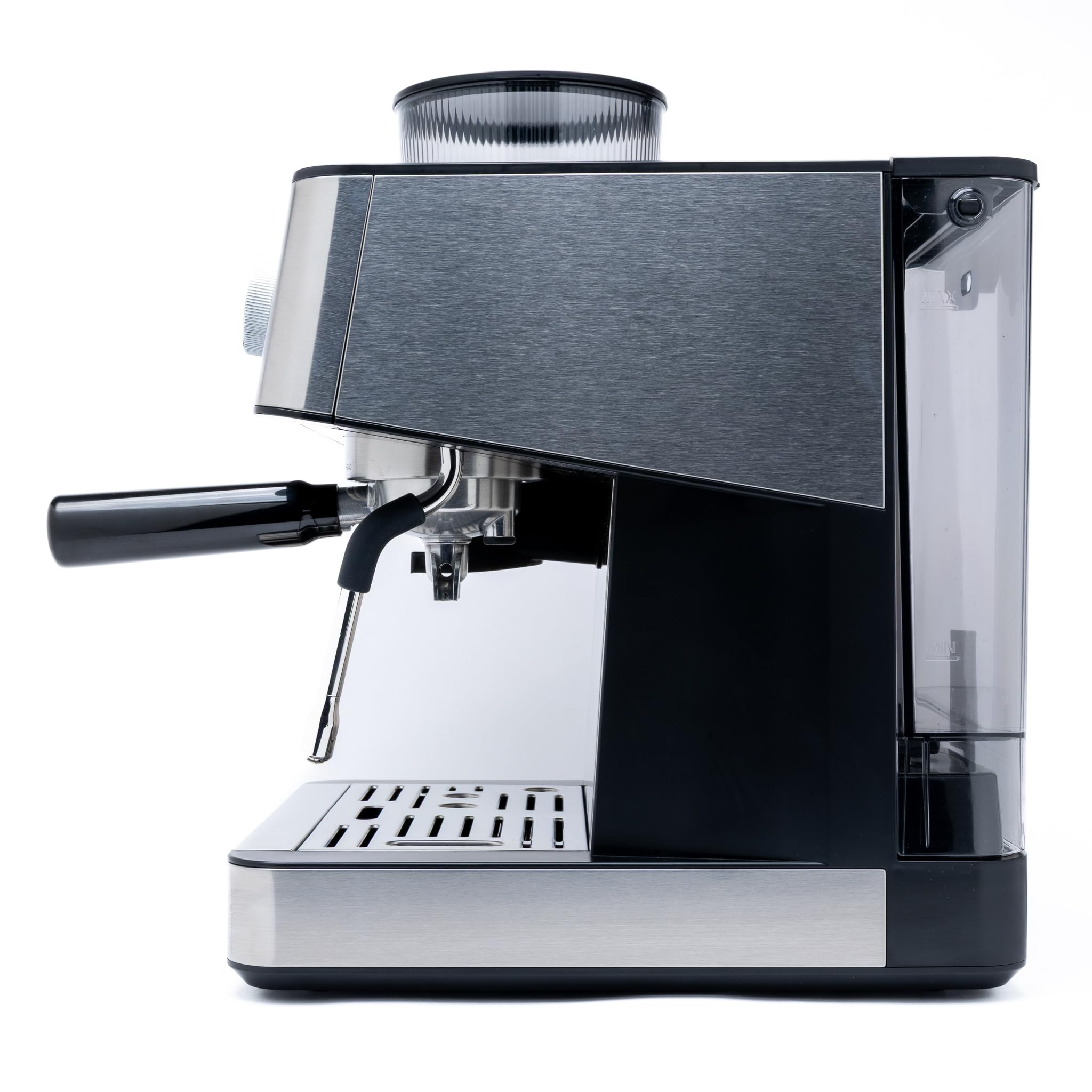 Tornado TCM-5431-GS Machine À Expresso Semi-AUTOMATIQUE, 2,3 L, BROYEUR INTÉGRÉ, Café EN Grains ET MOULU, Noir