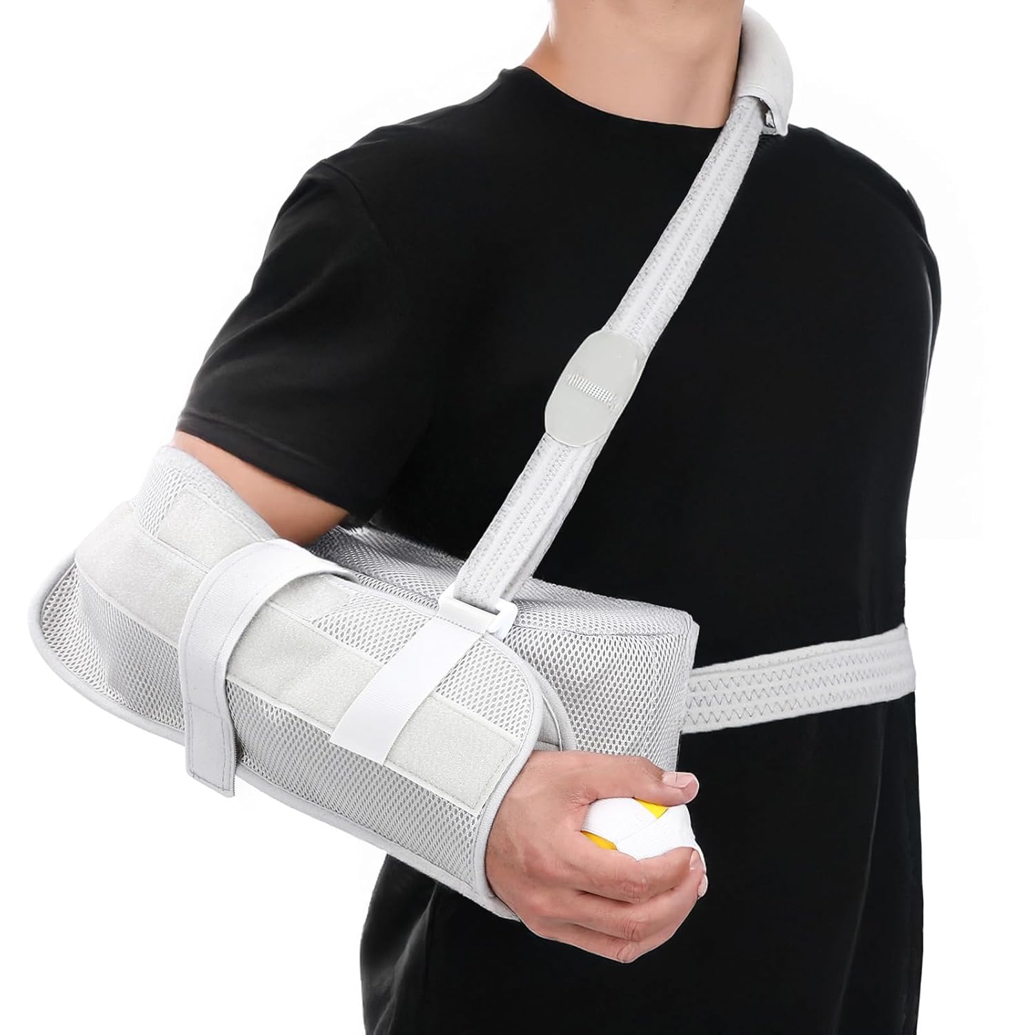 Shoulder Sling with Abduction Pillow - Arm & Shoulder Immobilizer Brace for Rotator Cuff Surgery, Dislocation, Broken Arm Injury Support for Men & Women