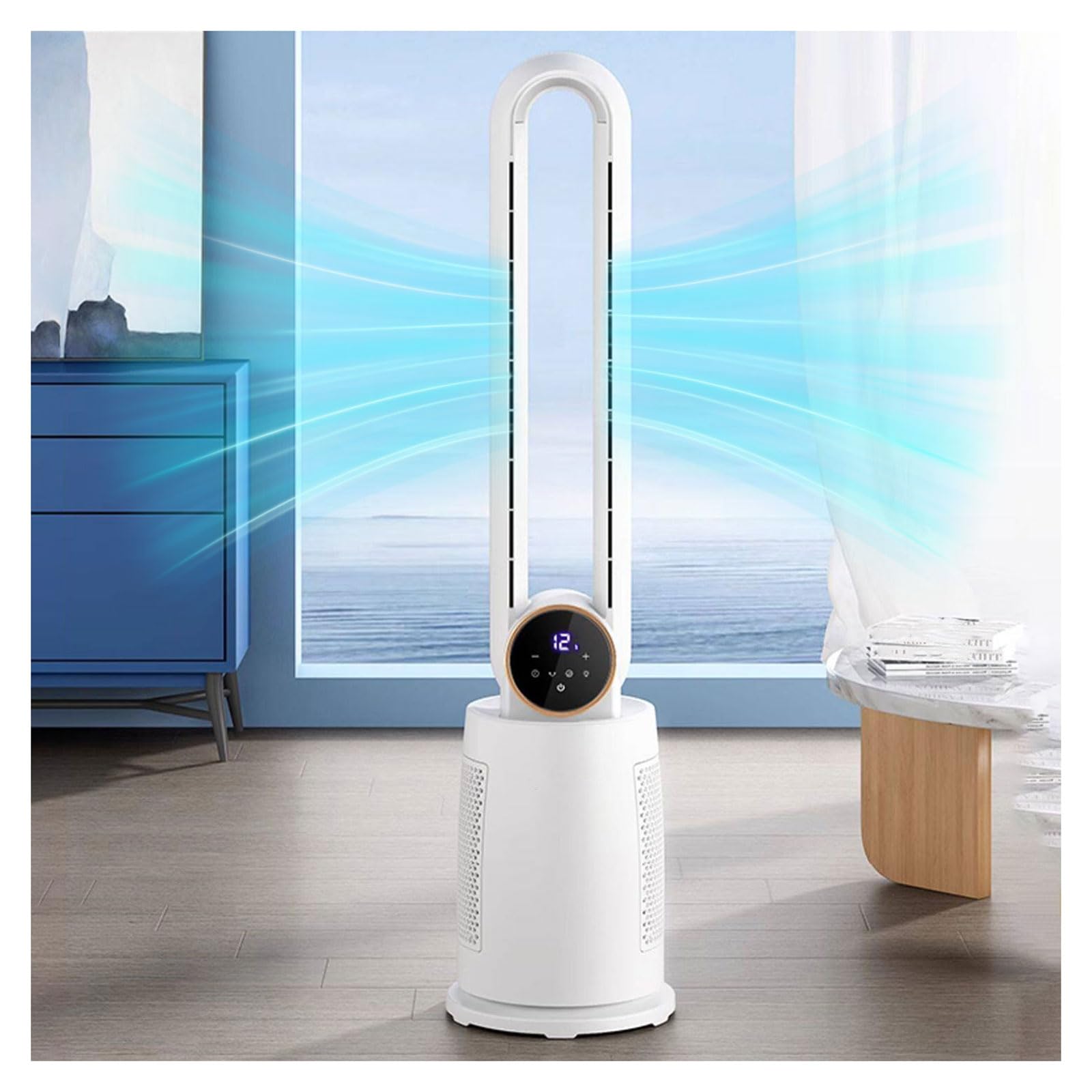 Ventilateur colonne sans pales oscillant silencieux 12 vitesses