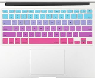 Allinside Blue and Pink Ombre Keyboard Cover Skin for MacBook Pro 13" 15" 17" (2015 or Older Version), MacBook Air 13" A1369/A1466, Older iMac Wireless Keyboard MC184LL/B