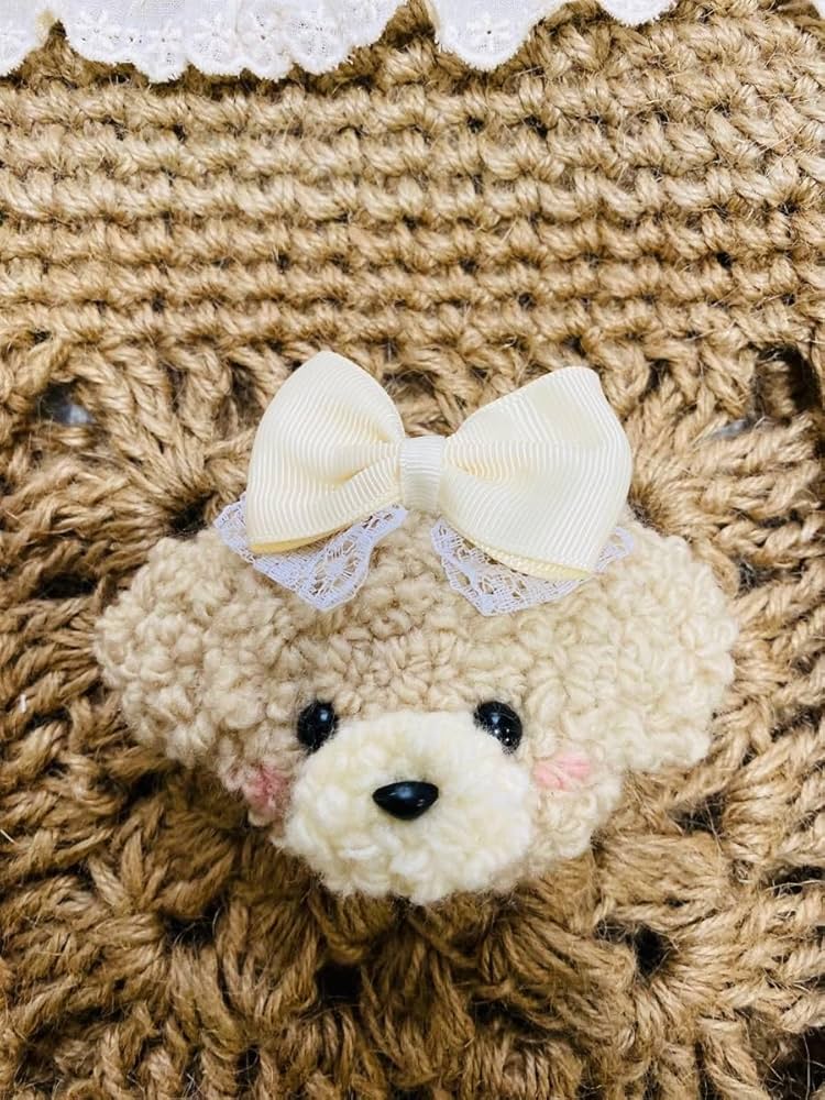 ふわもこトートバッグ♡デニムリメイク くまちゃんチャーム付き✴︎ Amazon.co.jp: 麻紐お花モチーフトートバッグ☆ふわもこくま