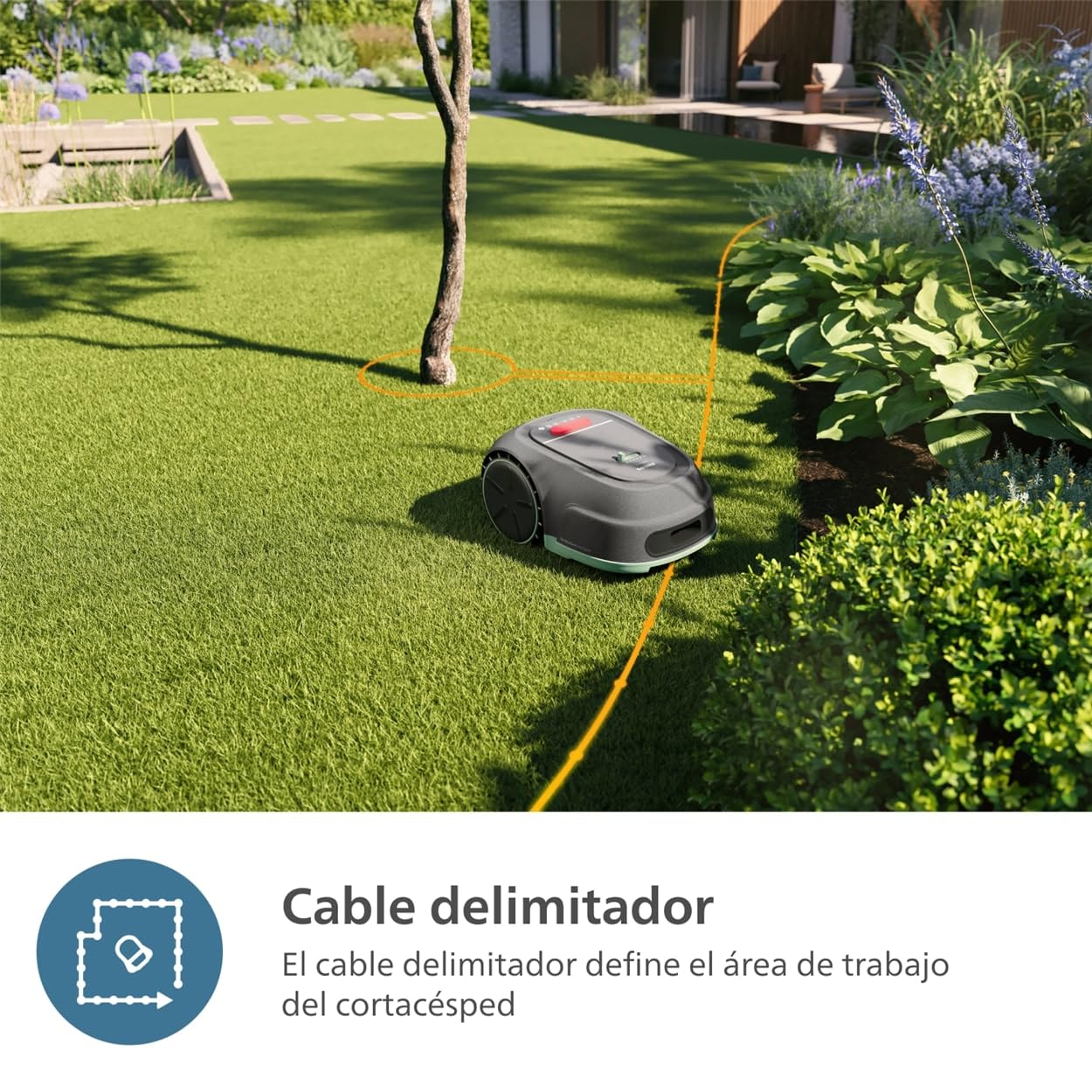Accesorio para Robot cortacésped Philips con tecnología GardenCare – Cable delimitador de 100 m, Compatible con la Serie 3000, Resistente y de Larga duración (RSL0010/01)