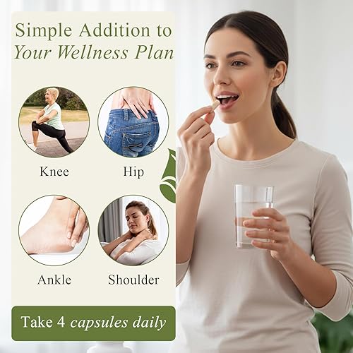 Miniatura 7 de M.D. Joint - Suplemento formulado por expertos, rodillas, caderas, movimiento de tobillos y movilidad, mezcla de bienestar diario, colágeno,