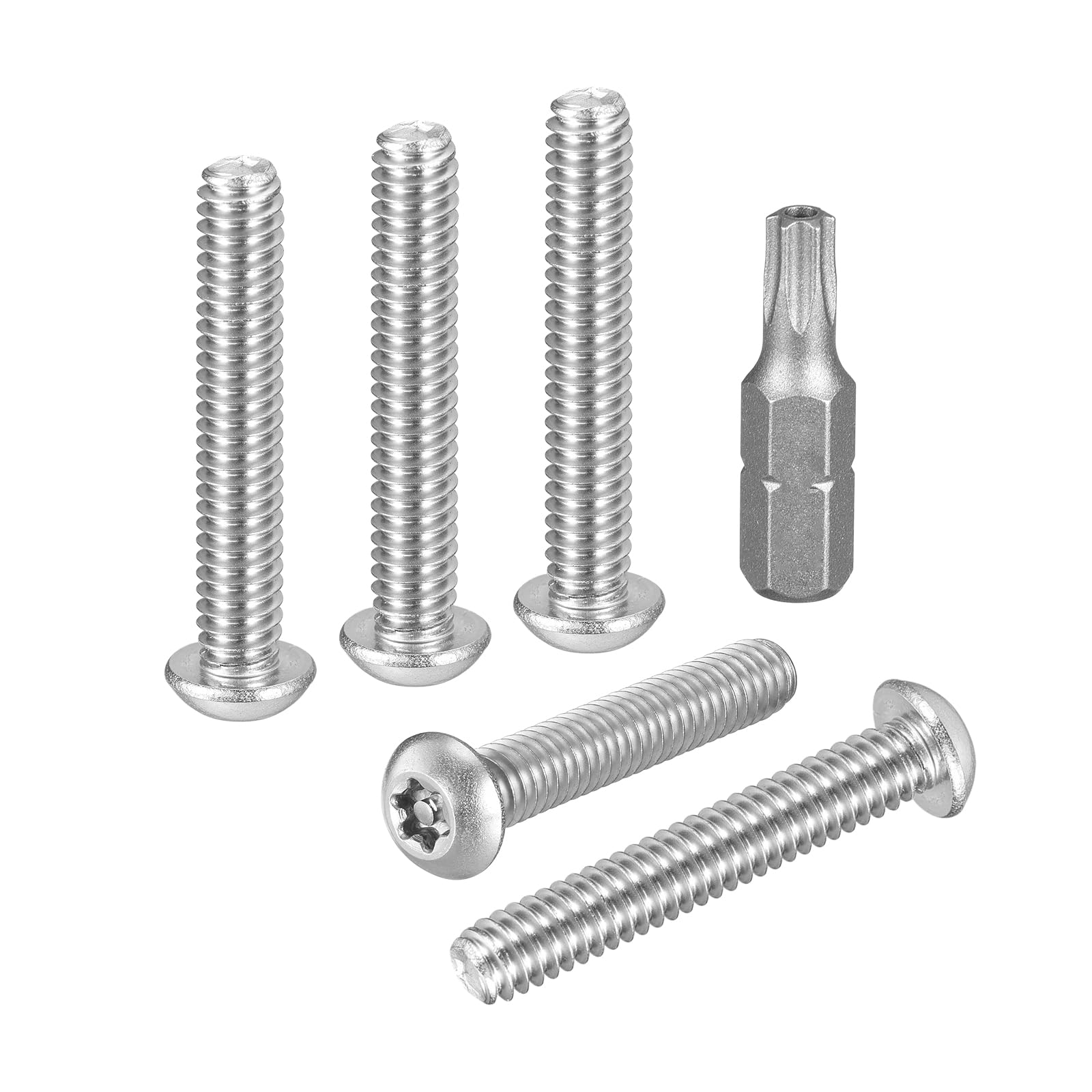 DTGN 1/4"x1-1/2" Pan Head Torx Security Screws, 10Pack, Good for Machinery