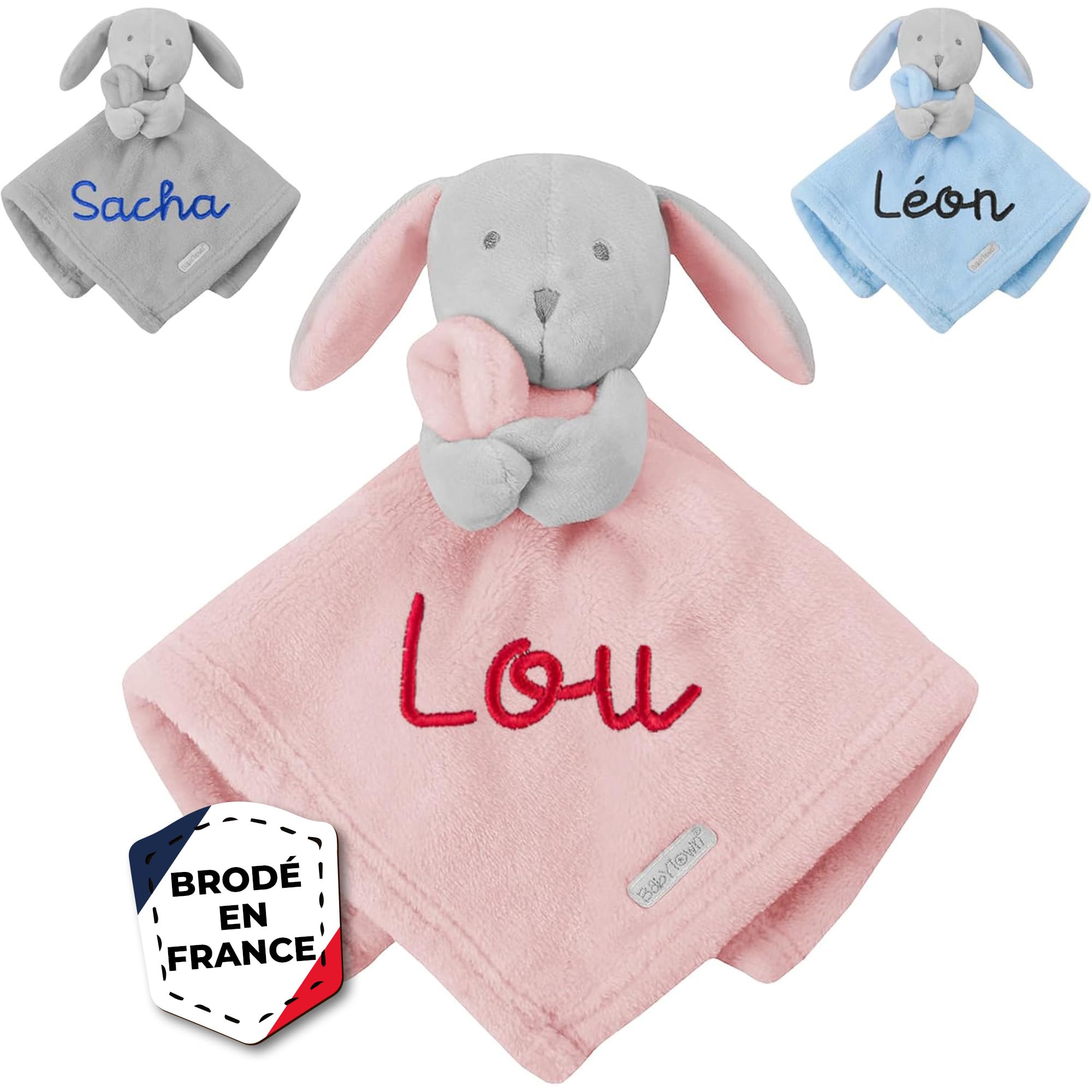 Peluche Lapin Personnalisée (gris) – Cadeau De Naissance | Un Cadeau Personnalisé