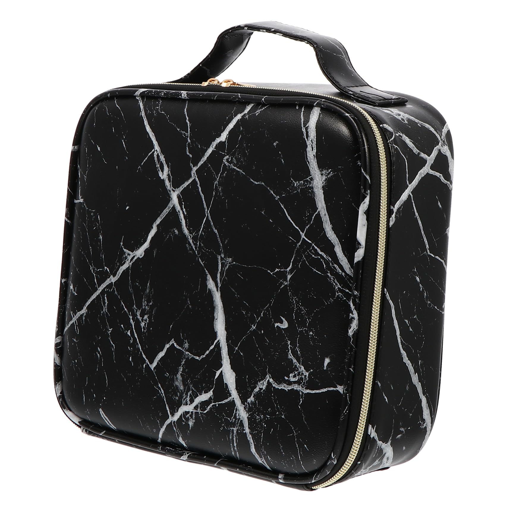 Bolsa de Maquillaje de Viaje Negra Compartimentos de PU
