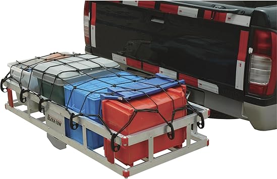 Ultra-Tow Aluminum Hitch Cargo Carrier- 500-Lb Capacity Silver 49inx22.5inx8inH