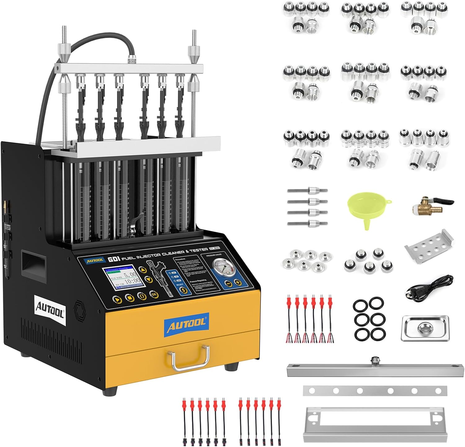 AUTOOL Automotive 6Cylinder 110V GDI Fuel Injector Cleaning Machine