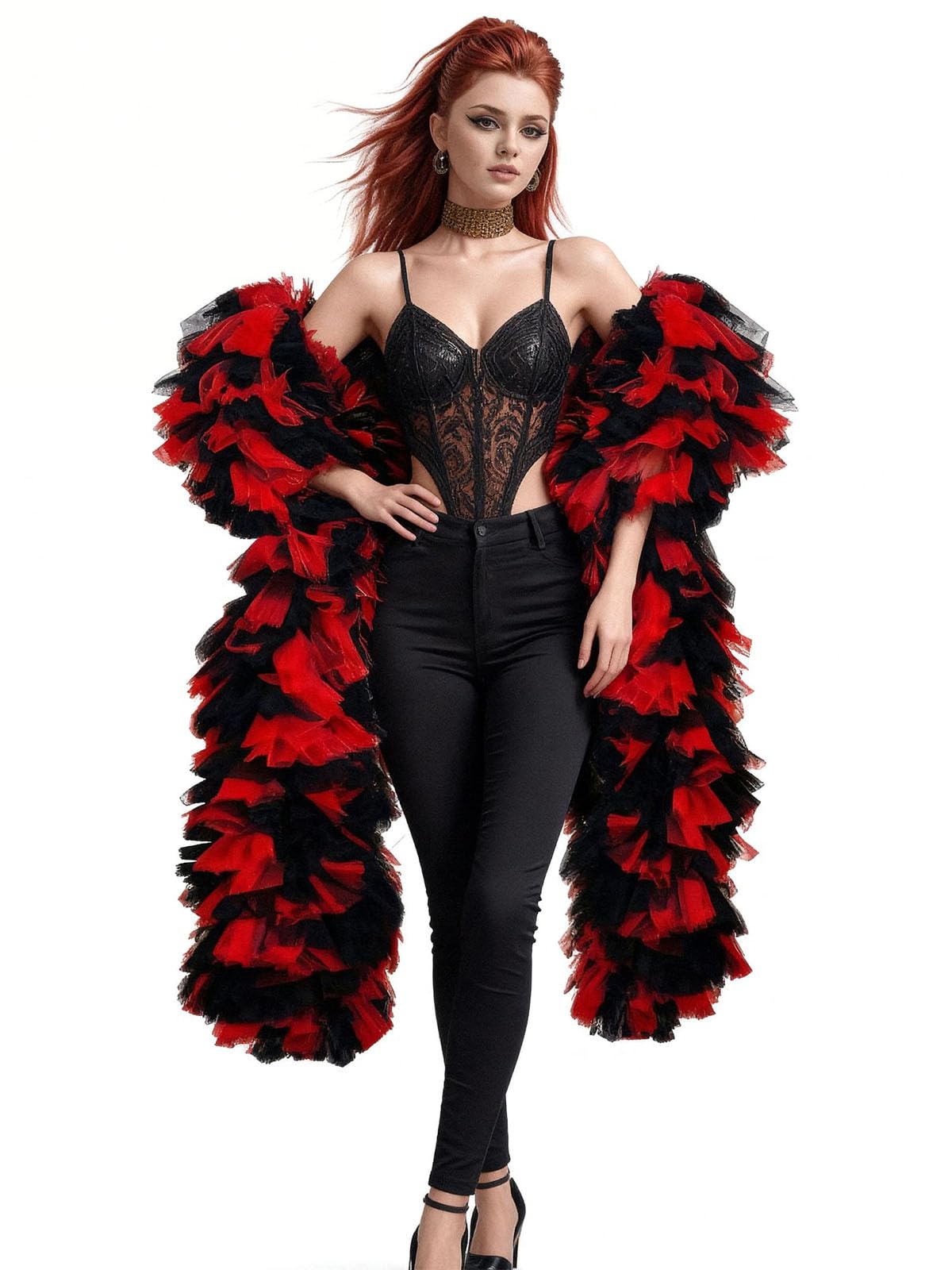 Unykaflor Tulle Boa,Boa Scarf for stage Party Wedding Halloween Costume Christmas Tree Decoration
