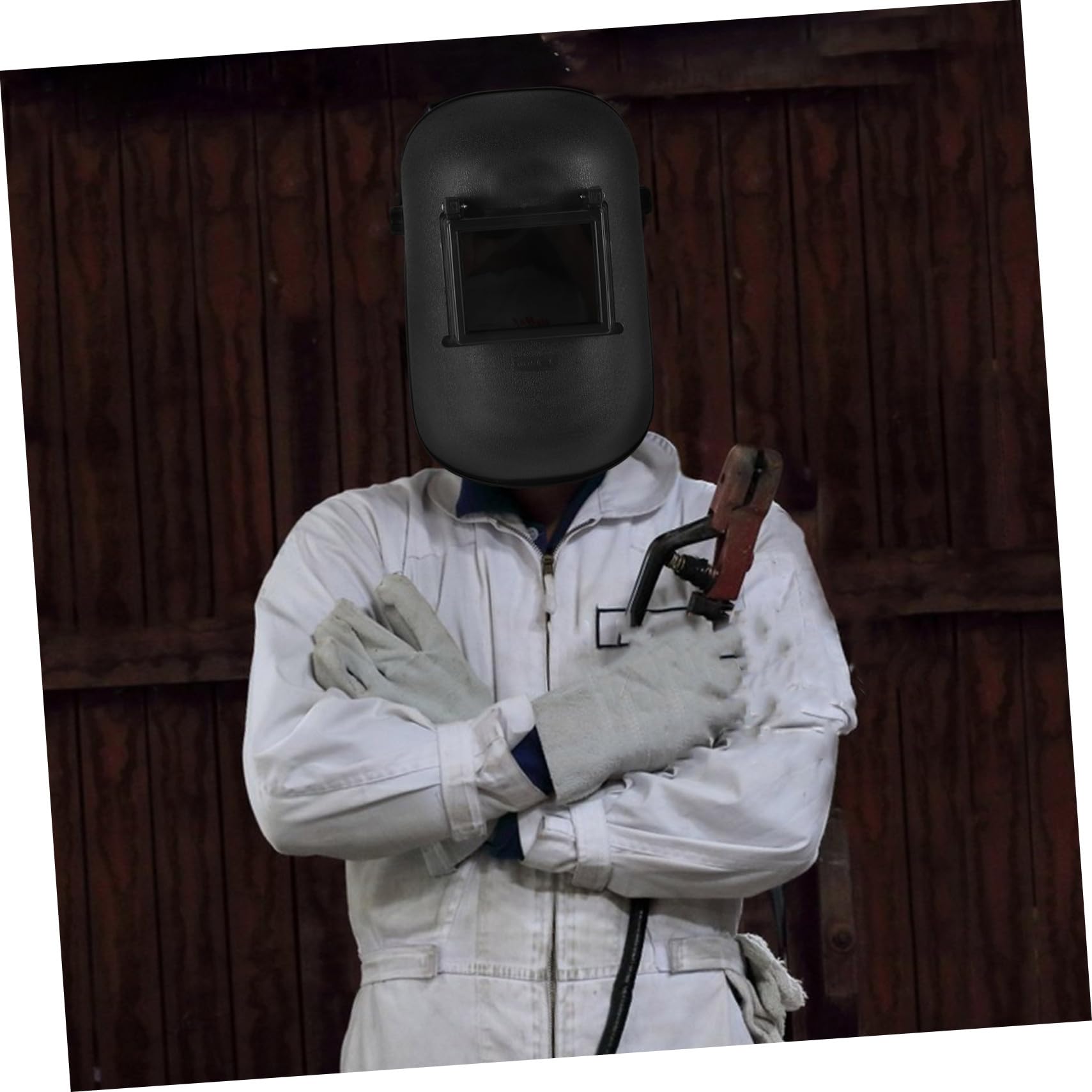 DOITOOL Casco de Soldadura de Plástico Negro Oscurecimiento Automático, Ligero y Protector de Ojos para Lugares de Trabajo de Soldadura
