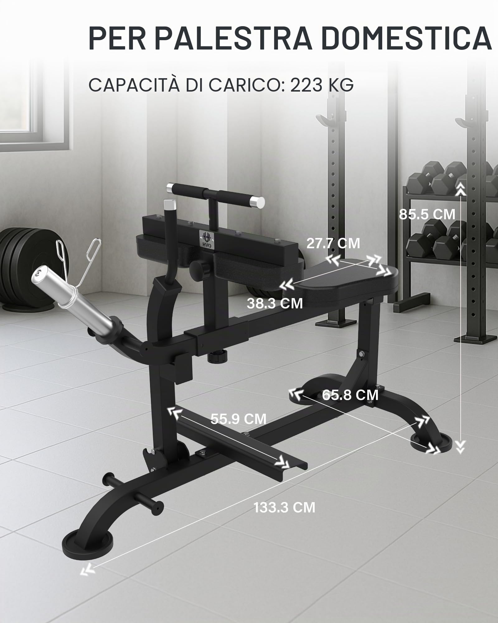 HVO Macchina per polpacci seduti: Attrezzo da allenamento per le gambe a casa in posizione seduta Seated Calf Raise Machine