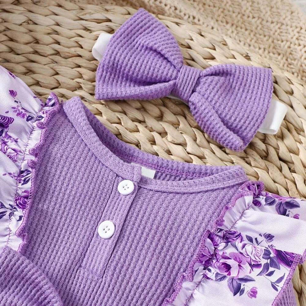 Newborn Baby Girl Clothes Jumpsuits Clothes Long Sleeve Rompers - Image 4
