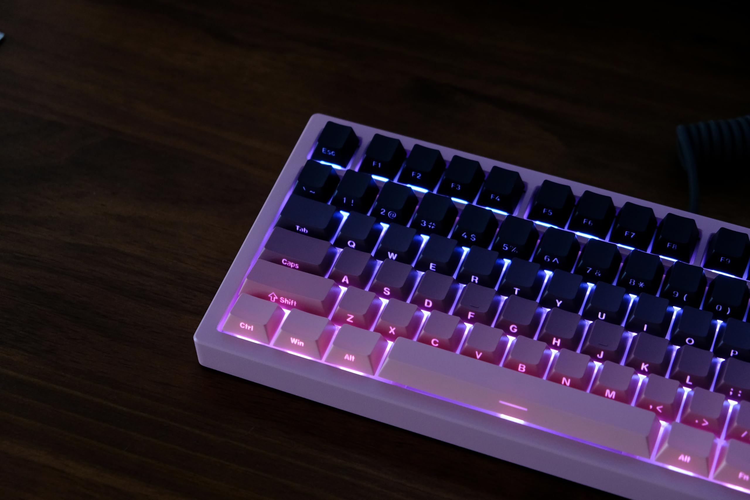 Teclado mecánico de diseño 61/68/75/84/87/96/98/100/104/108 (rosa degradado) 2