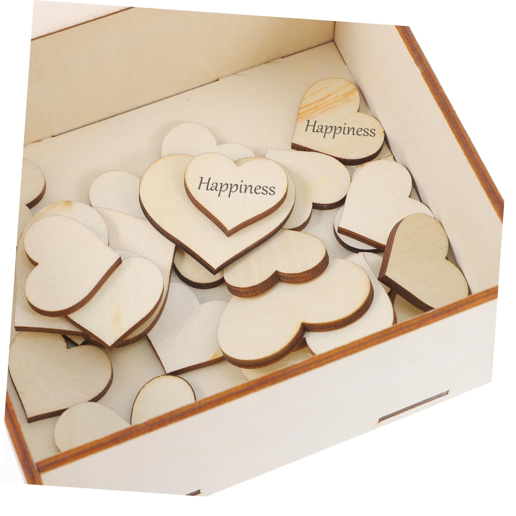 Alipis Caja De Mensajes De Madera Para Bodas Caja De Corazones De Madera Rústica Libro De Invitados Para Ceremonias Almacenamiento De Recuerdos y Mensajes Invitados Decoración De Bodas