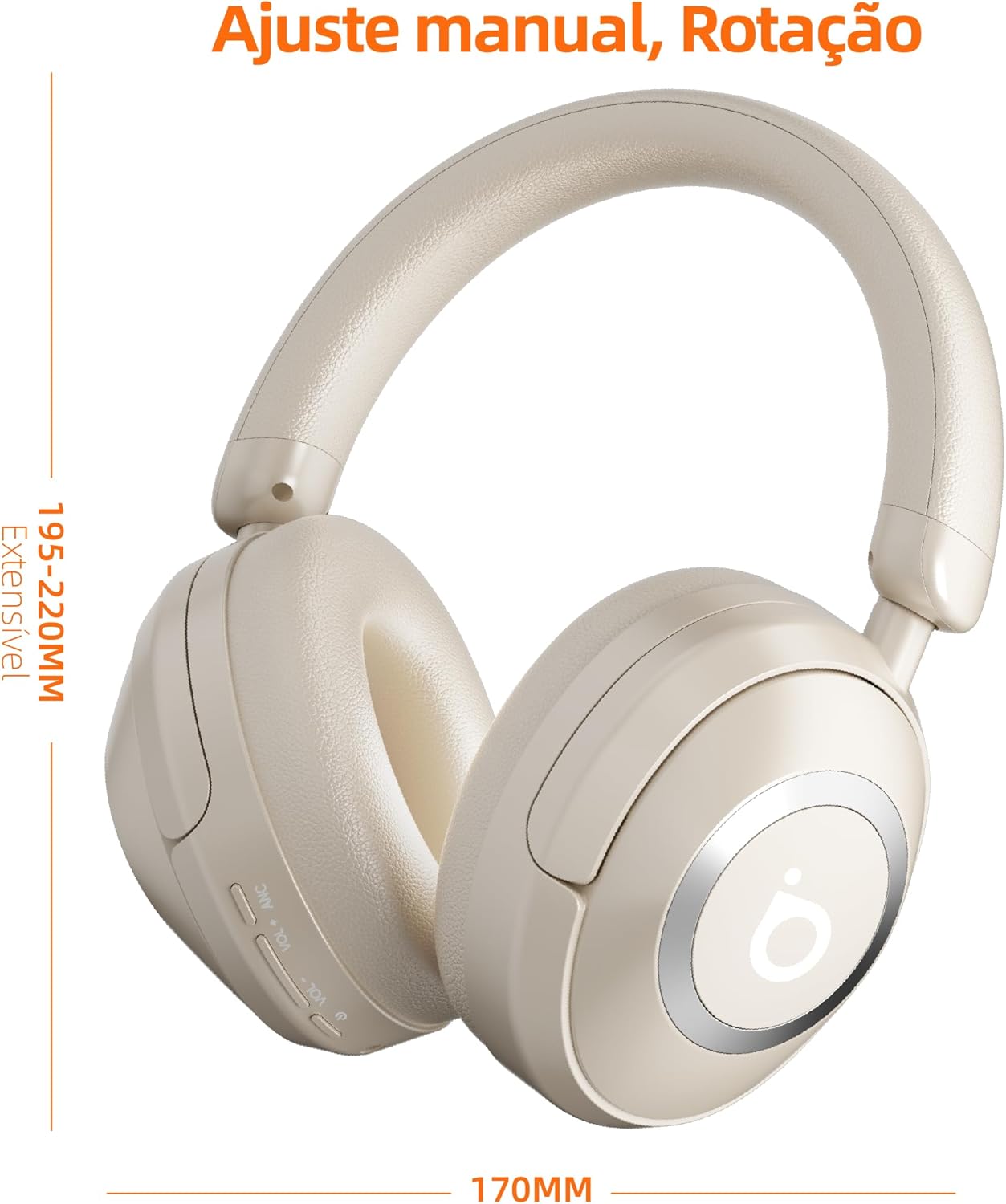 Fone de Ouvido Bluetooth, Basike BT21 Headphone Bluetooth, Redução de Ruído do ANC com Microfone, Certificação Hi-Pure Audio, 30 Horas de Duração da Bateria (Branco) 4 713WzZURd9L. AC SL1500