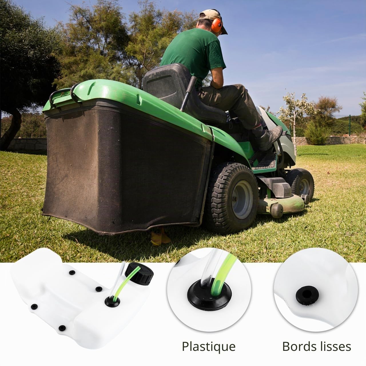 Réservoir D'Essence Pour Débroussailleuse 40-5Bl 9.65X5.71X2.76 Pouces Réservoir De Carburant Facile À Installer Compatible Taille-Bordures Usage Jardin Agricole
