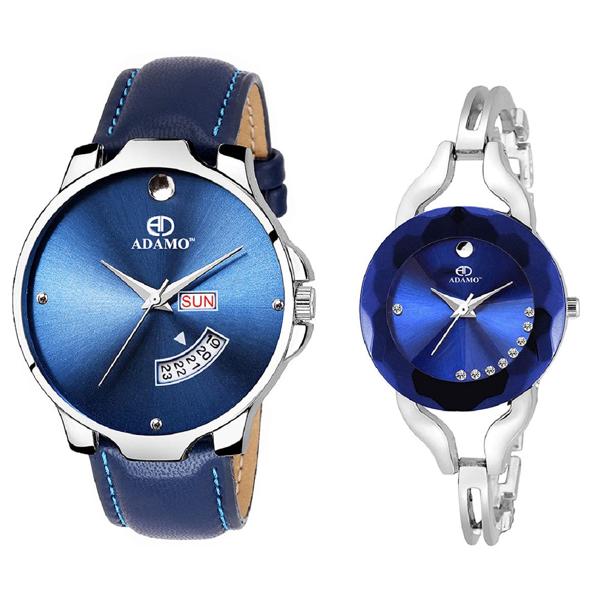 ADAMO Couple Combo Blue Dial Day & Date Mens & Womens Watch A824SB05-838SSM05 (B0851CRK3B) Amazon Price History, Amazon Price Tracker