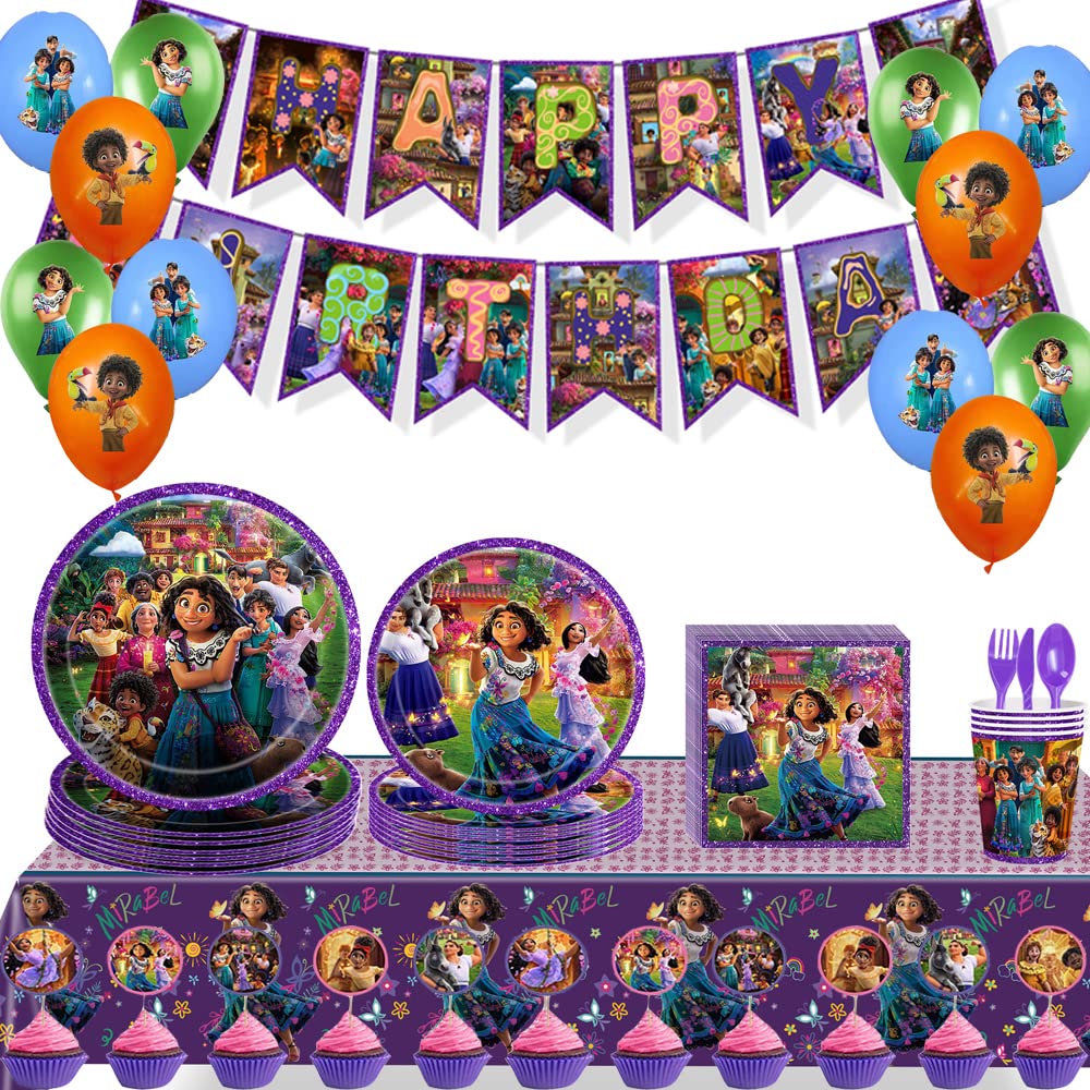 Buy Encanto Birthday Party Supplies with Happy Birthday Banner, Plates