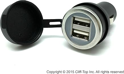 Cliff-Top? 3,3 Amp Cargador de coche USB Ultra r?pido (Auto leguminoso) para Auto, cami?n, motocicleta, y Marine - hecho en Taiw