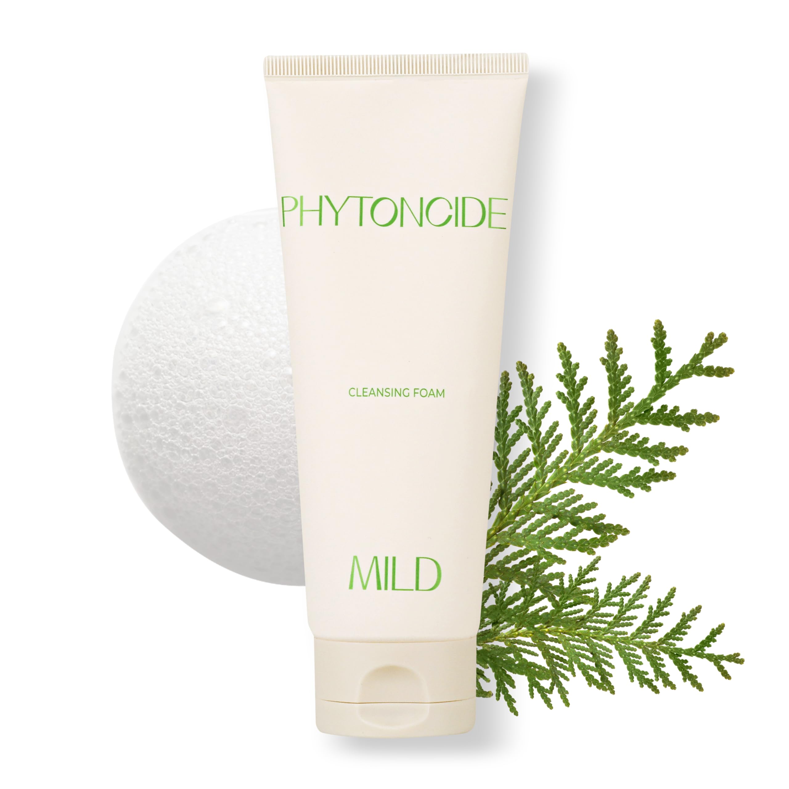 KLAVUUPhytoncide Mild pH Balancing Facial Cleanser - pH 5.5 Mild Foaming Cleanser with Panthenol for Strengthening Skin Barrier Face Wash - 5.07floz