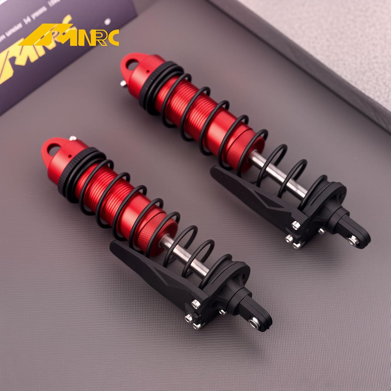 4Pcs Mudguard Front Rear Shocks Absorber Kit for ECX 1/10 2WD Ruckus Axe Brutus Circuit AMP MT AMP DB AMP Crush K&N Torment Series RC Car Upgrades Part Red