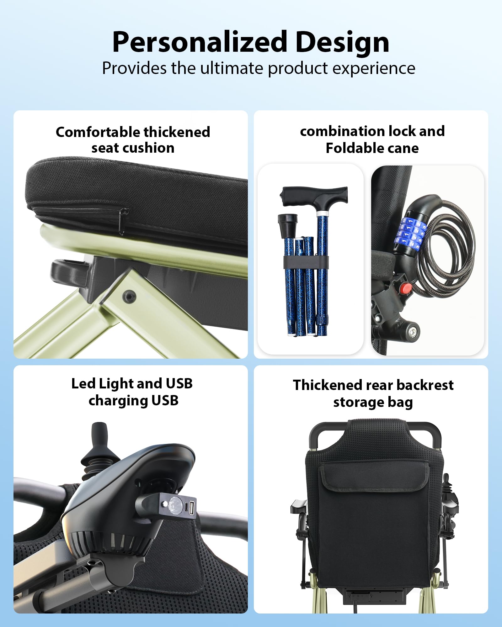 Fauteuil Roulant Électrique Pliable 15 kg, Autonomie 24 km, Charge Max 150 kg, Moteur 360 W, Léger et Compact, pour Adultes et Personnes Âgées, Voyage en Avion, Frein Électromagnétique
