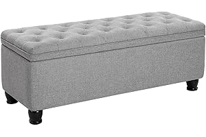 SONGMICS Storage Ottoman: The Perfect Bench with Hidden Storage and Luxurious Cushion