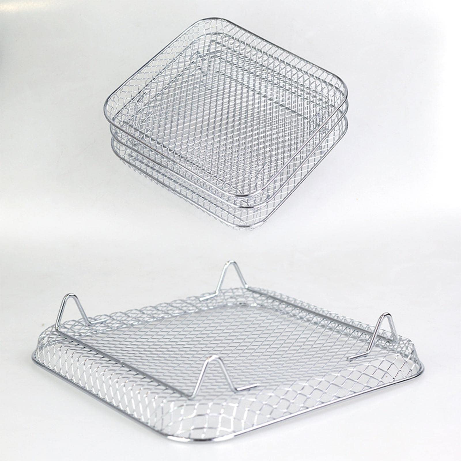 Air Fryer Papel Liner para Freidora de Aire Bandeja para Hornear Alimentos Portátil de Silicona Resistente Al Aceite Y Al Agua Adecuado para Verano