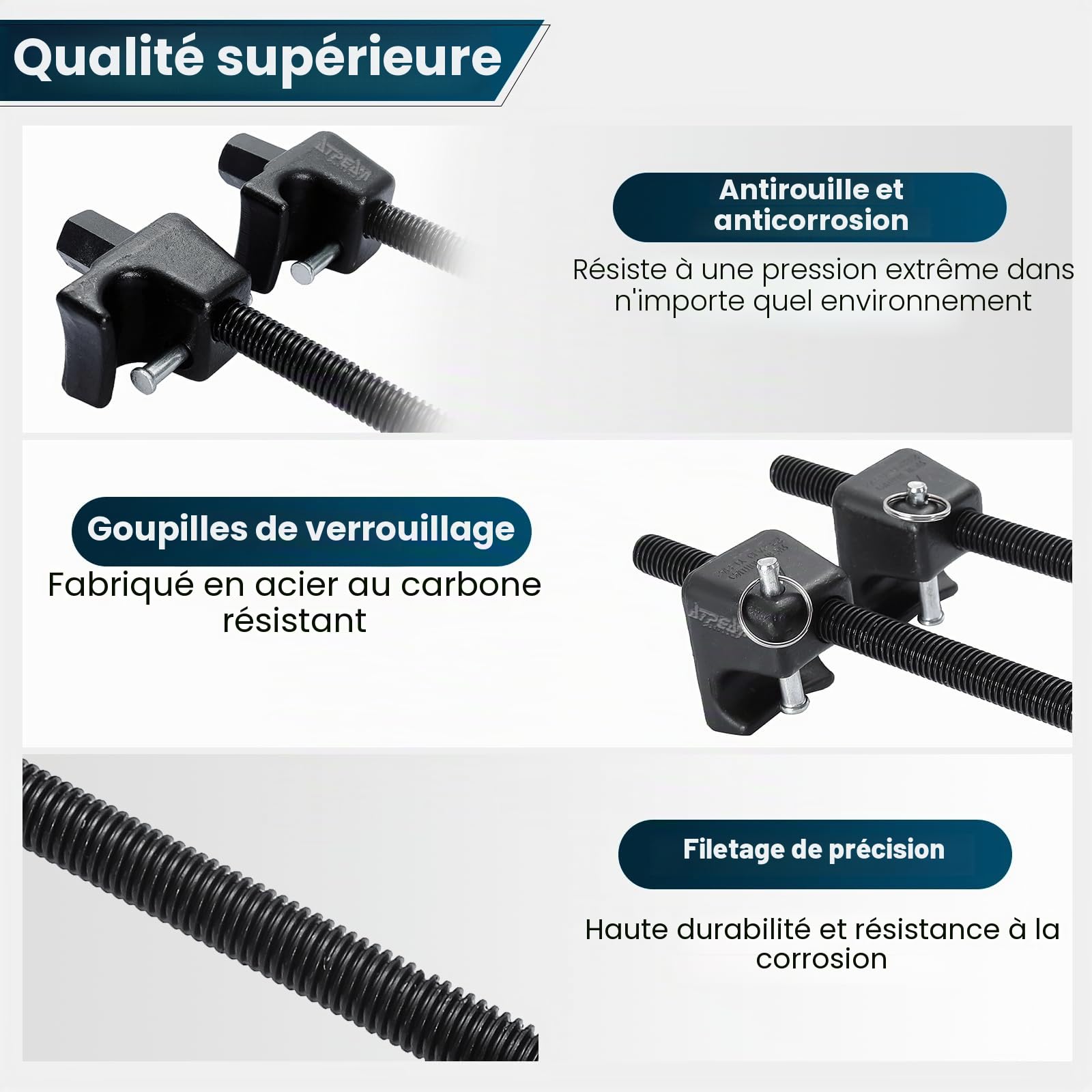 ATPEAM Compresseur de Ressort Amortisseur 2 Pièces 300mm, Outil Compresseur Ressort Amortisseur avec Coffret Rouge pour Suspension de Voiture