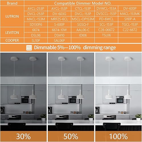 Miniatura 8 de Lámparas colgantes de color blanco puro, para isla de cocina, mini cúpula, fuente LED COB, lámpara colgante moderna para dormitorio, sala de estar,