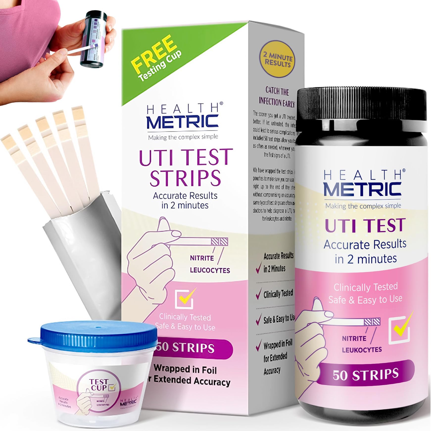UTI Test Strips for Women & Men Easy to Use at Home