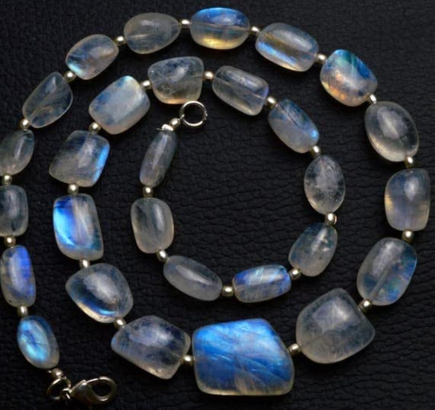 Pierre de lune blanche en perles nuggets de 8-16mm pour création de bijoux DIY