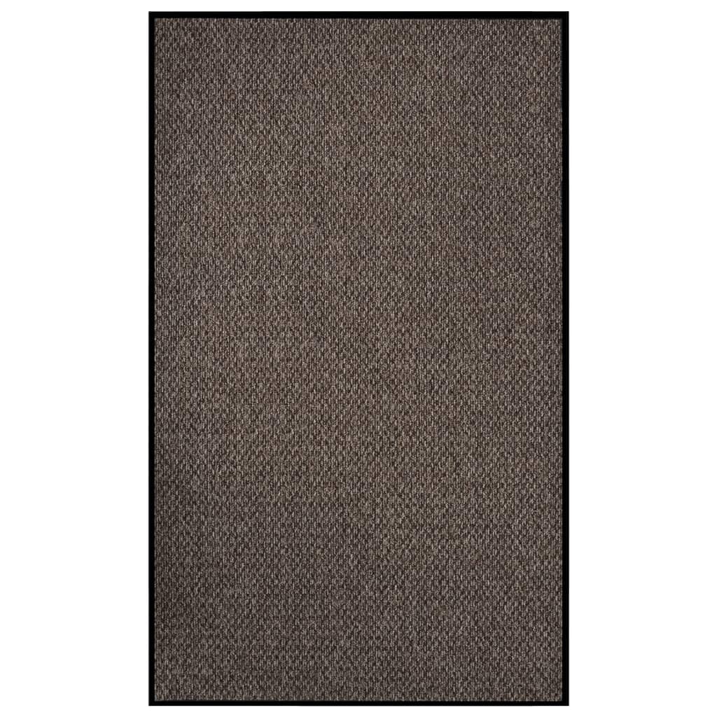 Felpudo beige 90 x 150 cm de 100 % polipropileno con parte trasera de vinilo antideslizante con pelo de 5 mm para entrada pasillo y exterior cubierto