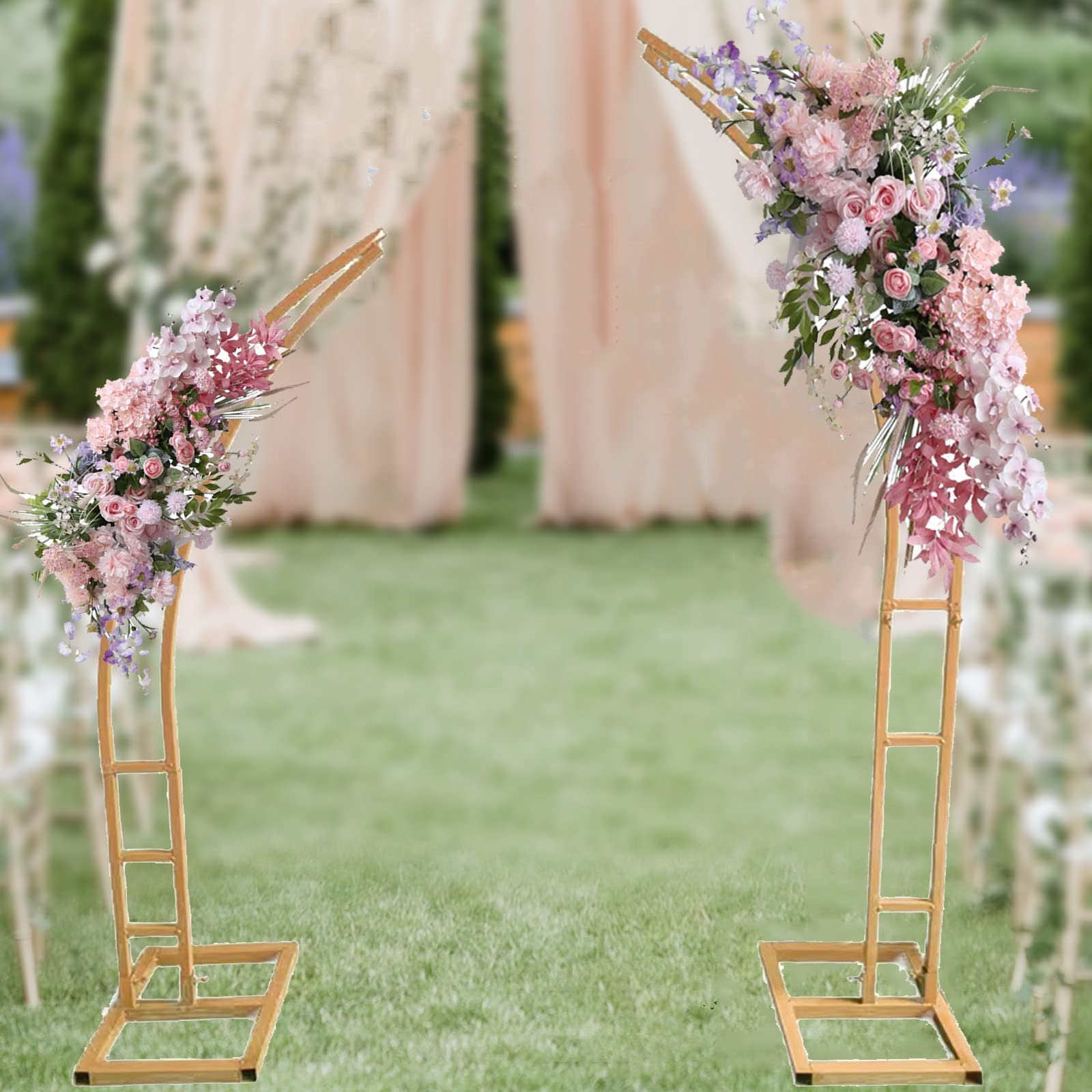 Zestaw łuków ślubnych – 2 łuki do bramy księżycowej, czarna róża, tło do ceremonii wewnątrz/na zewnątrz, 1,5 m i 1,8 m, dekoracja łuku balowego i parowego