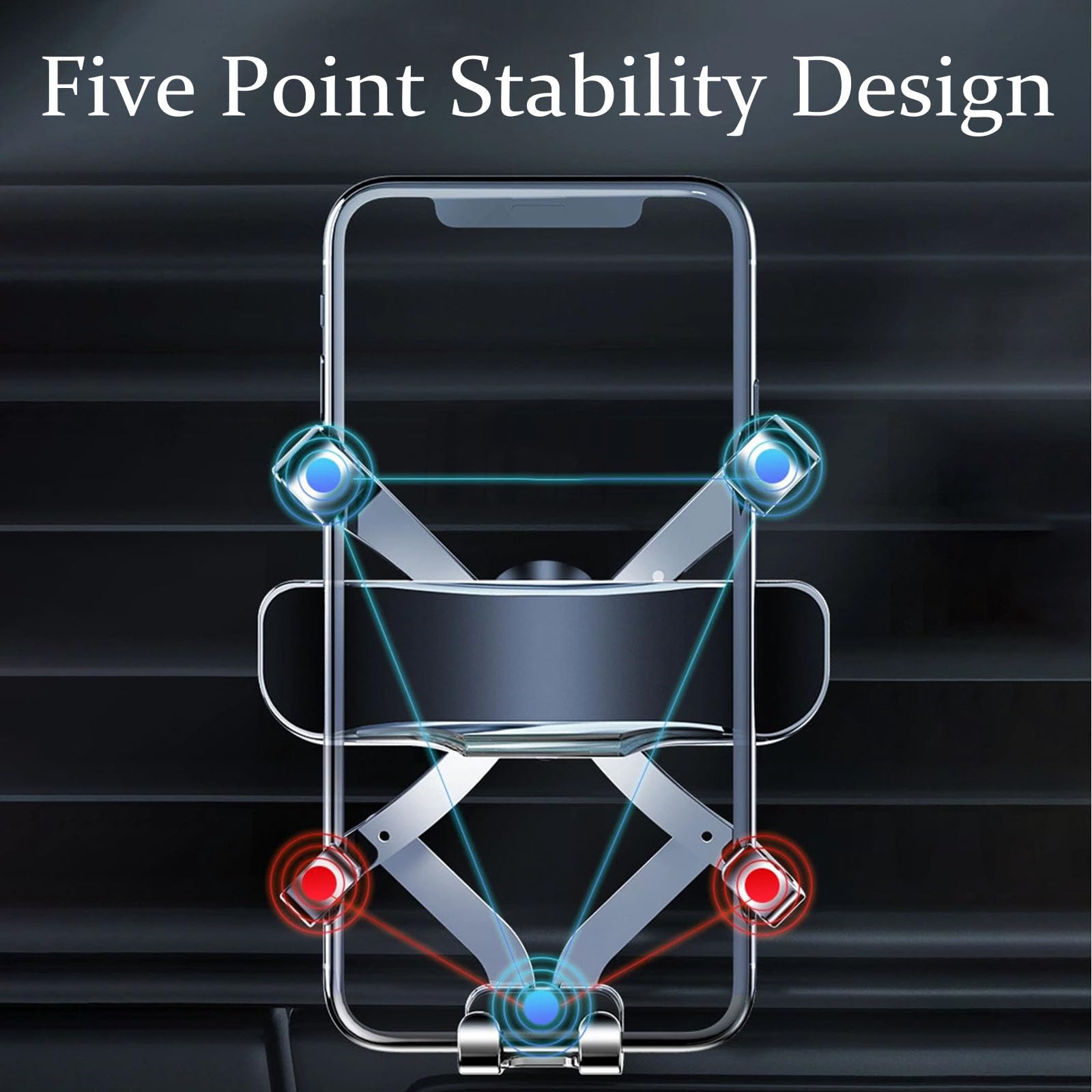 Support Rotatif Voiture Support Téléphone Voiture Universel - Fixation Grille D'aération Rotative 360°, Compatible 4-6.7 Pouces Support Tablette Voiture