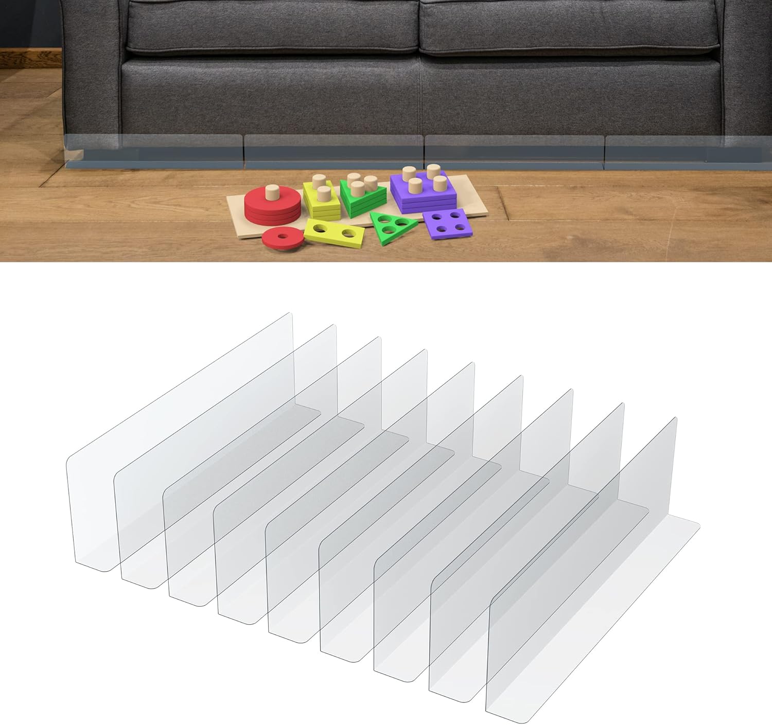 sevkumz 9 Pack Under Couch Blocker, 4.8" High Gap Bumper