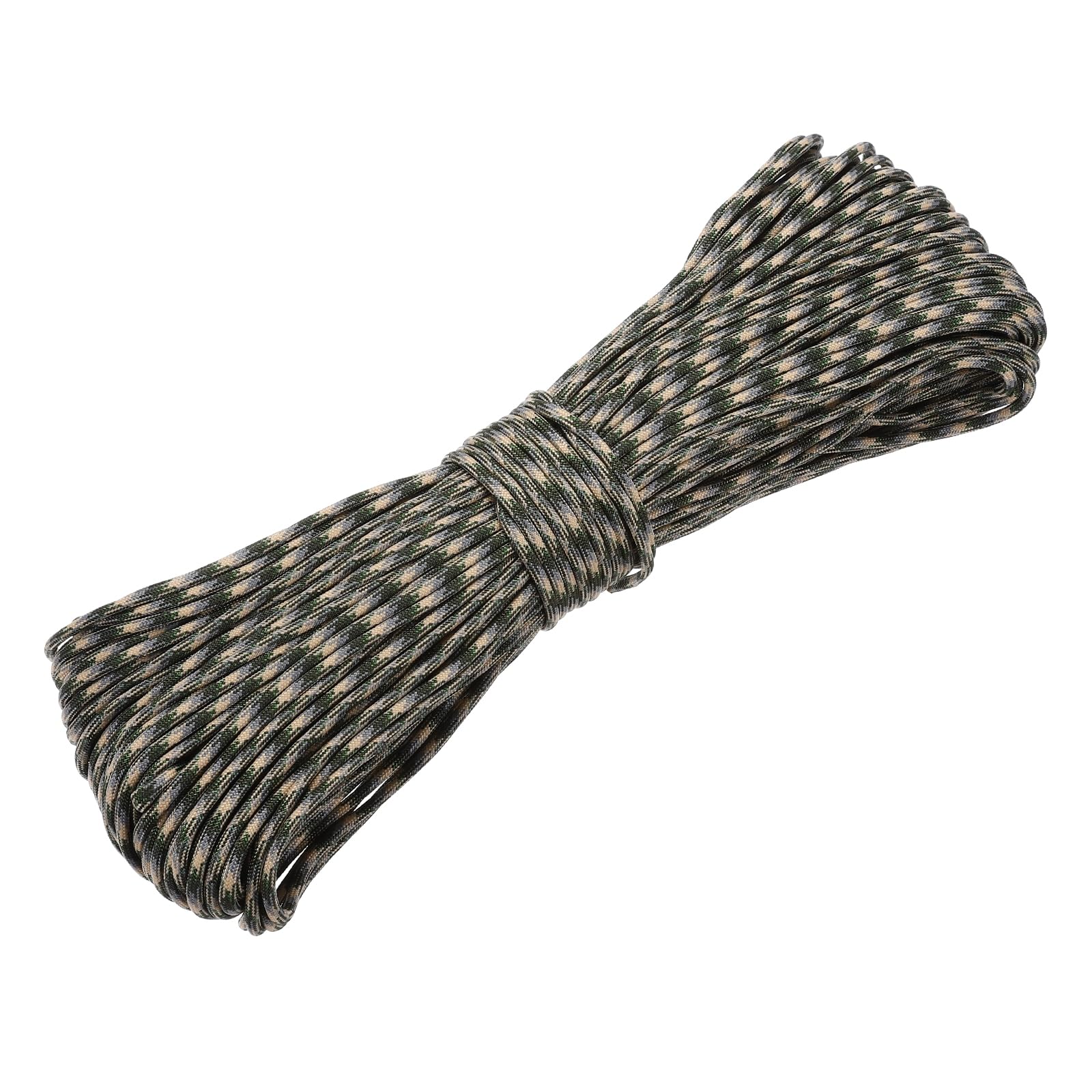 PATIKIL 550lb Paracord Rope 200ft, 4mm Tent Rope, 7-Strand Core Heavy Duty Cord for Outdoor Camping Hiking Tent Survival Utility Rope, Forest Camouflage