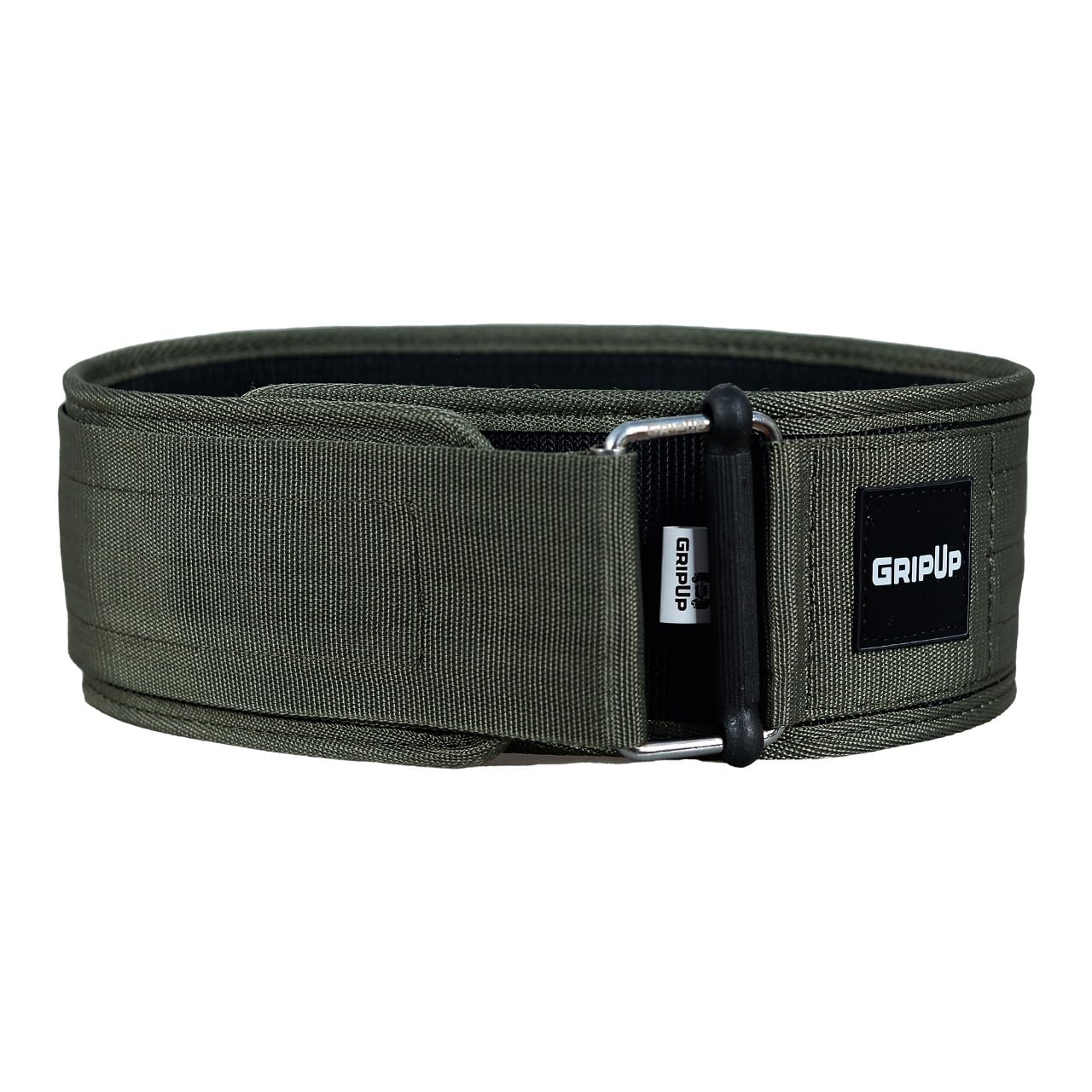 GripUp Weightlifting Belt AUTO LOCK 4” Premium Adjustable Gym Belt Olympic Cross Training Support Men & Women Functional Fitness Powerlifting Bodybuilding Weightlifting Deadlift GP-006 (Green, Large)