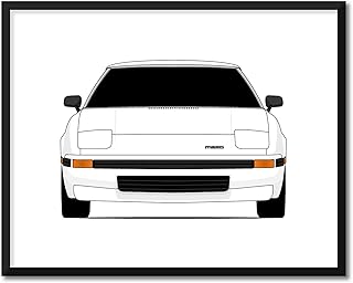 CUSTOMIZABLE COLOR: Mazda RX-7 FB (1981-1985) Inspired Poster Print Wall Art Decor Handmade RX7 (Unframed)