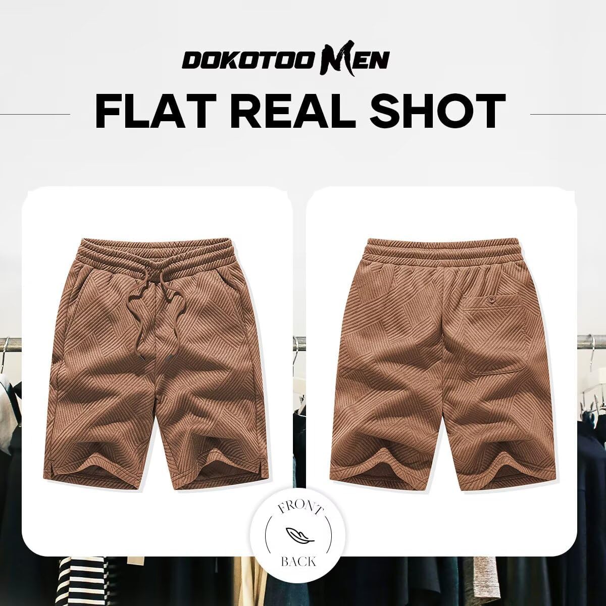 Mens Shorts Casual Elastic Waist Drawstring Geometric Texture Short Summer Beach Vacation Shorts with Pockets